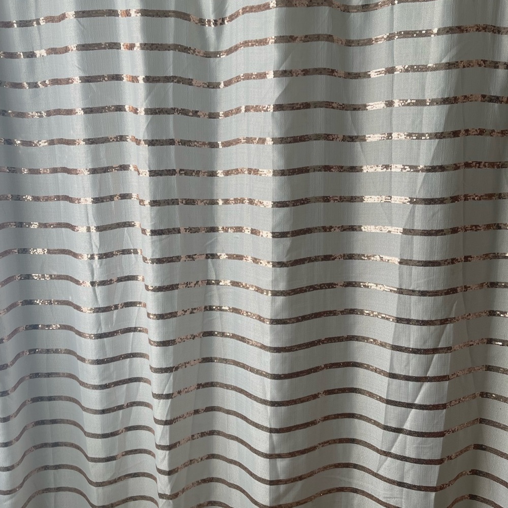 Shower curtain and matching window drapes included